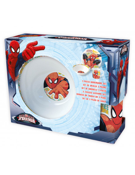 SET CERÁMICA 3 PCS. SPIDER-MAN (CUENCO