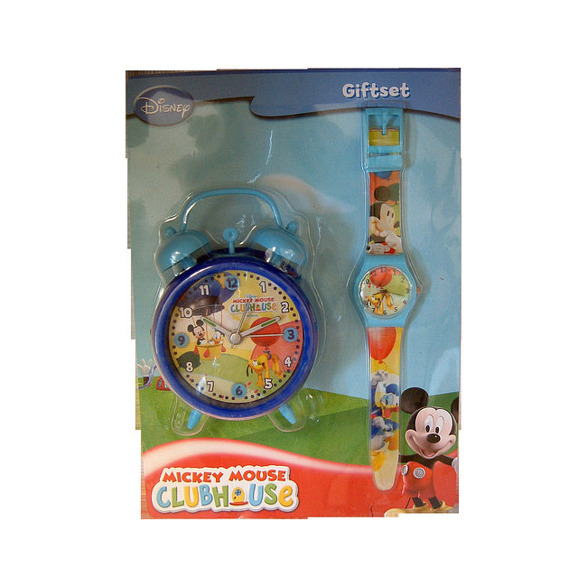 SET RELOJ + DESPERTADOR MICKEY