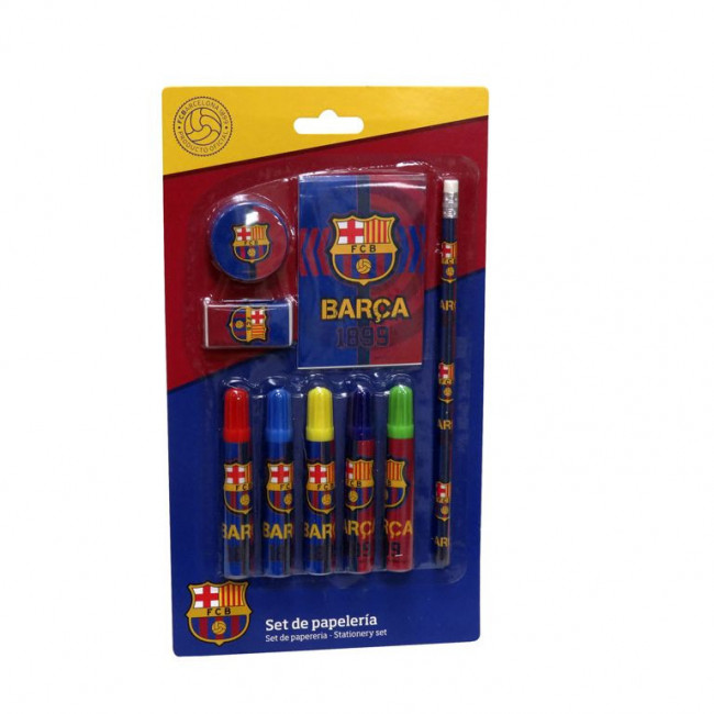 SET DE PAPELERIA 9 PCS FC BARCELONA