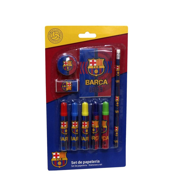 SET DE PAPELERIA 9 PCS FC BARCELONA