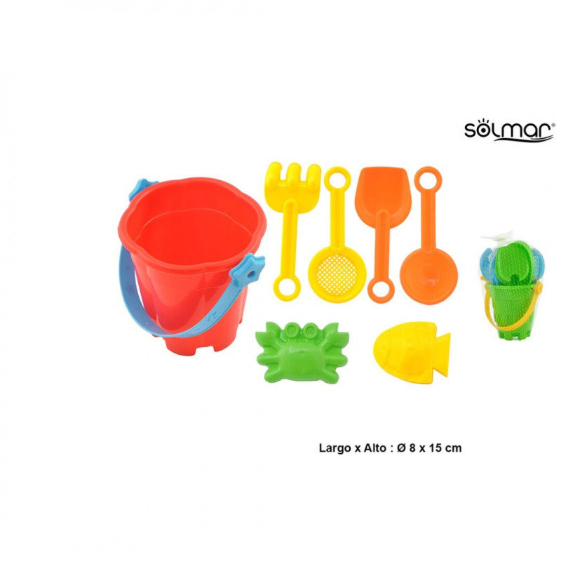 CONJUNTO PLAYA CUBO C/6 ACC.SURT.