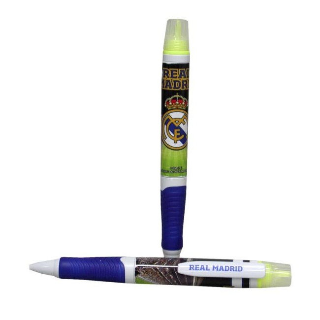 BOLÍGRAFO CON FLUORESCENTE REAL MADRID 2