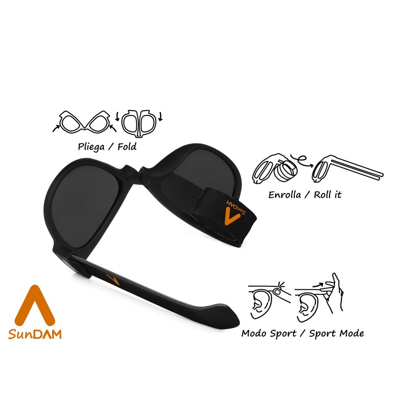 GAFAS PLEGABLES CON LENTE ESPEJO UV400