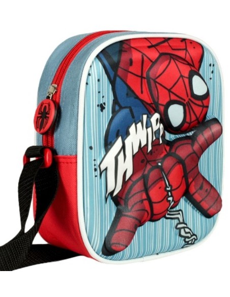 BOLSITO / BANDOLERA SPIDER-MAN RELIEVE 3D 18x14x5,5 CM.