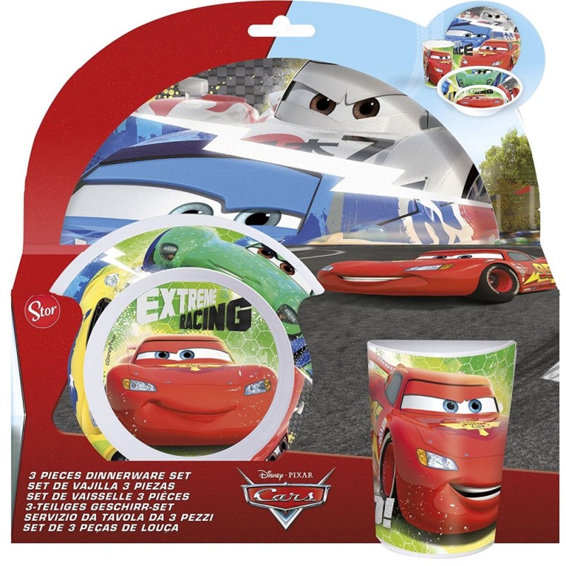 SET MELAMINA 3 PCS. CARS (PLATO,...