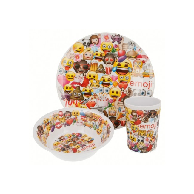 SET MELAMINA 3 PCS. EMOJI...