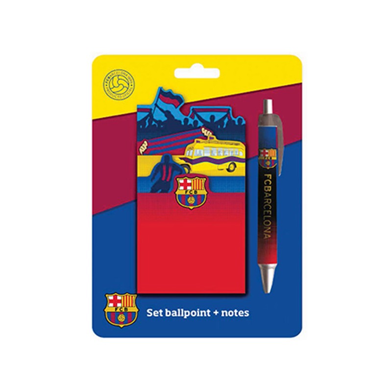 SET BLOCK NOTAS Y BOLÍGRAFO FC BARCELONA