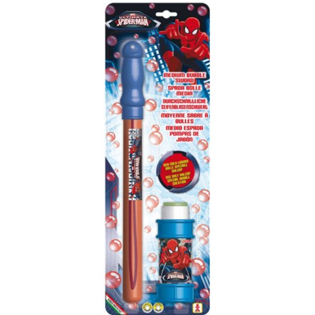 ESPADA MED. 36CM BURBUJAS+TUBO175ML SPIDERMAN
