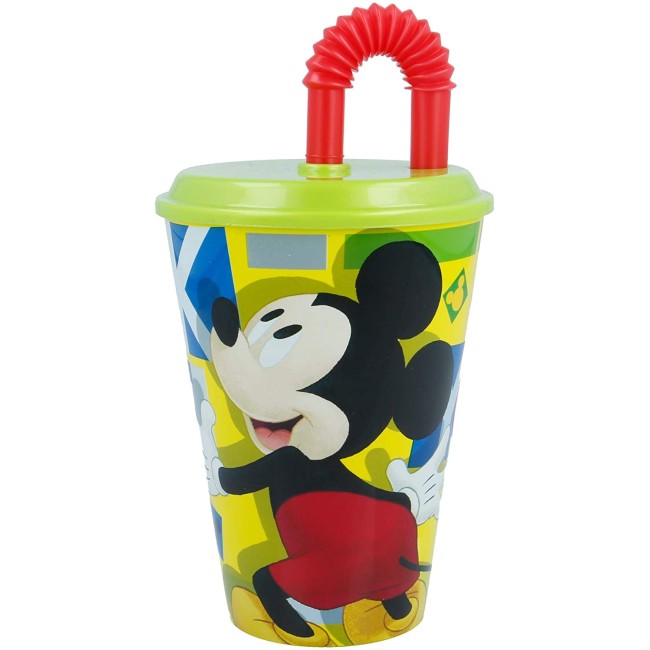 VASO CON PAJITA FLEXIBLE MICKEY 430 ML. 2