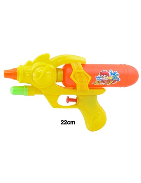 PISTOLA AGUA PRESIÓN 22 CM. SURTIDA COLORES