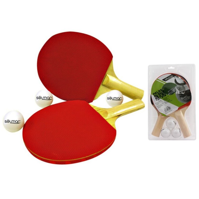 PALAS PING PONG CON 3 PELOTAS