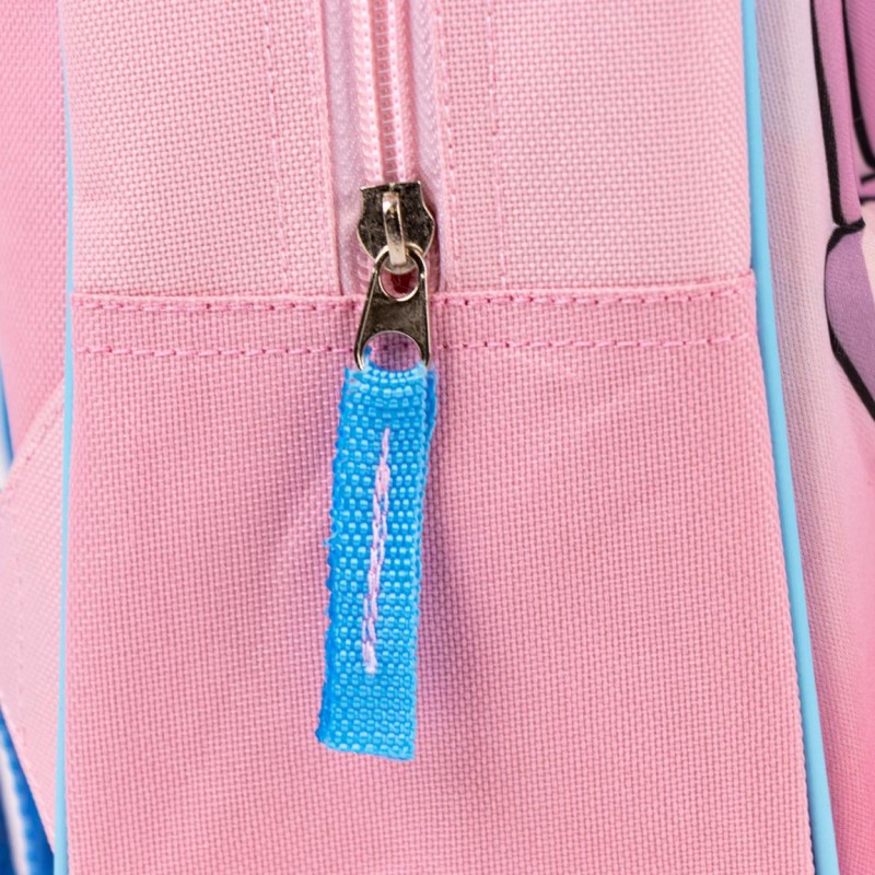 MOCHILA 3D RELIEVE STITCH / ANGEL 31 CM. CREMALLERA