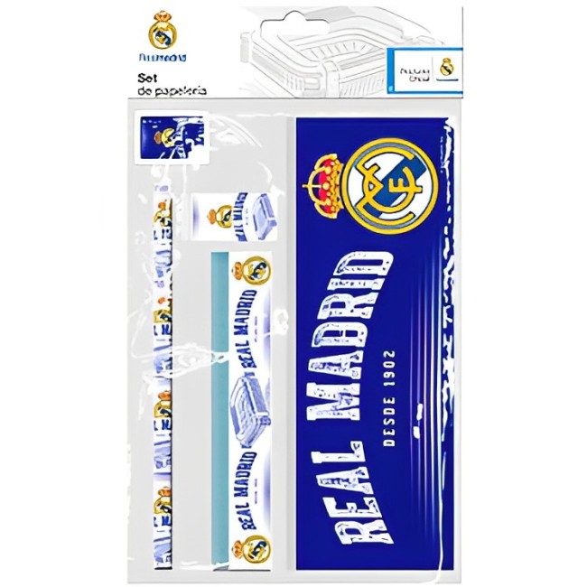 SET PAPELERÍA 5 PCS. REAL MADRID