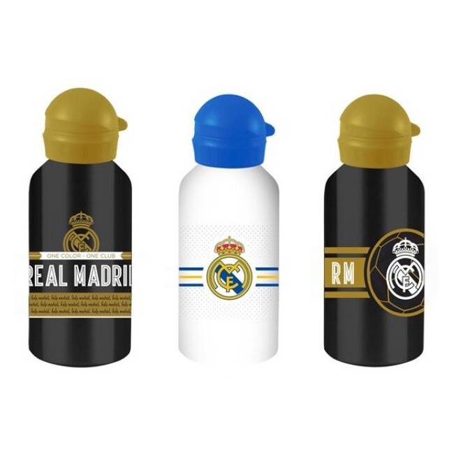 BOTELLA ALUMINIO REAL MADRID 500 ML.