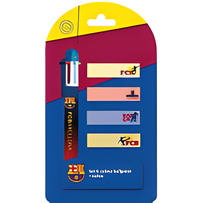 BOLÍGRAFO 6 COLORES Y NOTAS FC BARCELONA