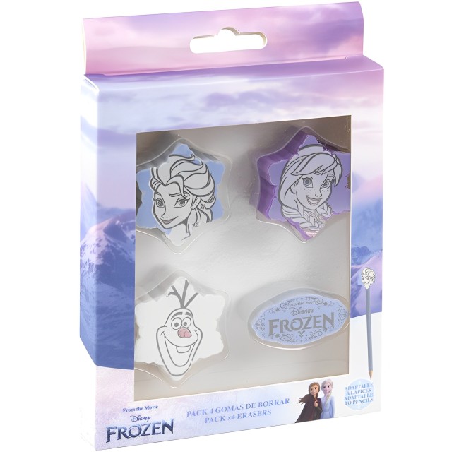 CAJA 4 GOMAS DE BORRAR FROZEN