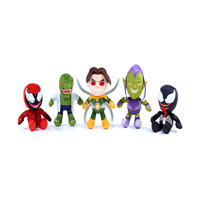PELUCHES VILLANOS SPIDER-MAN 30 CM. 5 PERSONAJES