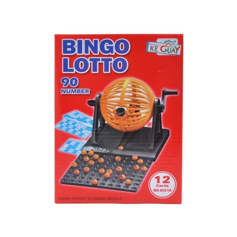 BINGO CON 90 BOLAS Y 12 CARTONES