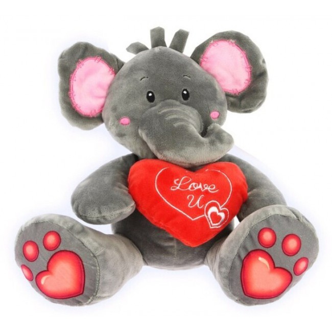 PELUCHE ELEFANTE CON CORAZÓN 18 CM.
