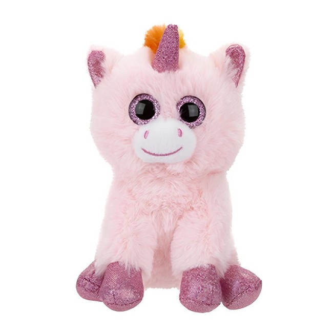 PELUCHE UNICORNIO OJOS CRISTAL 17 CM.