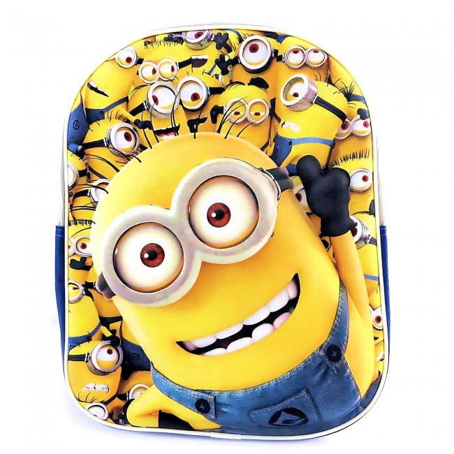 MOCHILA 3D RELIEVE MINIONS 27x31x10 CM.