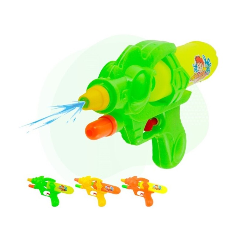 PISTOLA AGUA PRESIÓN 22 CM. SURTIDA COLORES