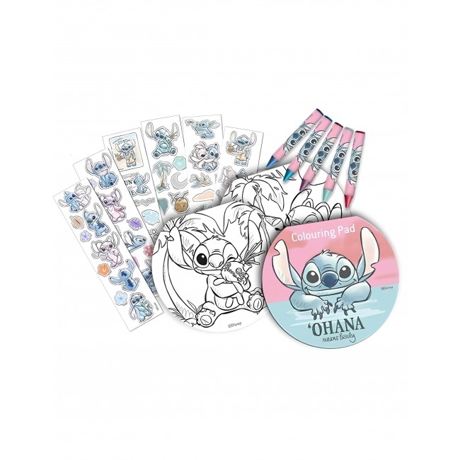 ESTUCHE CON ACCESORIOS COLOREAR STITCH 21x17x5 CM. 2