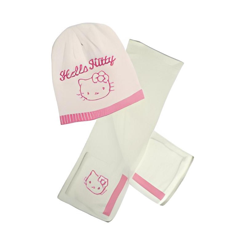 CONJUNTO HELLO KITTY GORRO Y BUFANDA