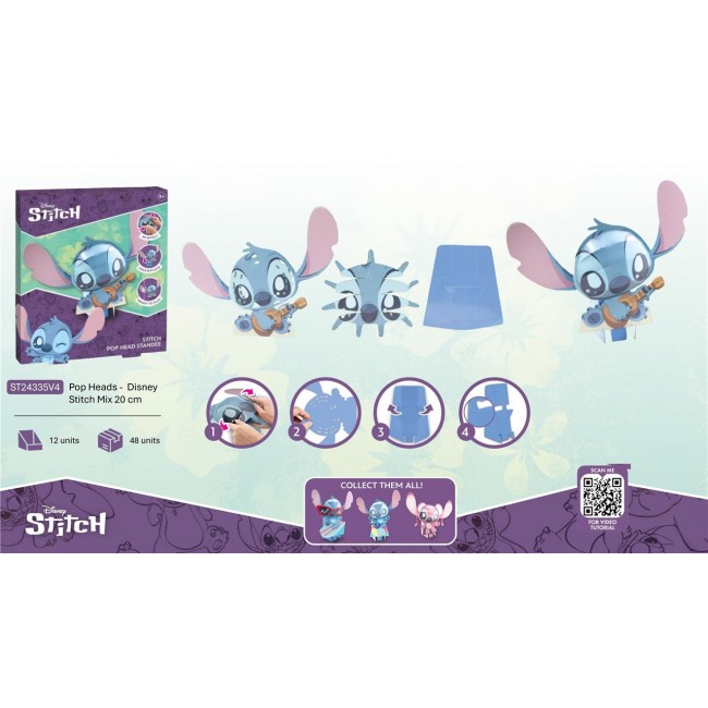 FIGURA 3D STITCH 4 MODELOS 20 CM.