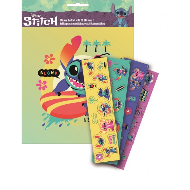 ÁLBUM PEGATINAS STITCH Y SET 50 PEGATINAS
