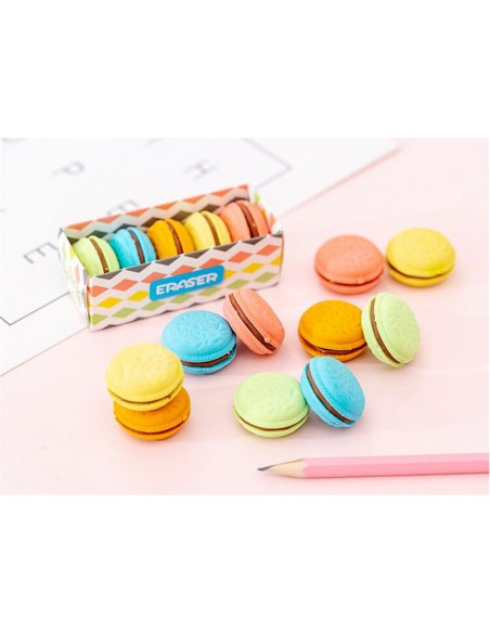 CAJA 5 GOMAS BORRAR FORMA MACARON