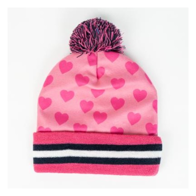 Conjunto de gorro rosa y guantes azul marino de Minnie Mouse para niña 2