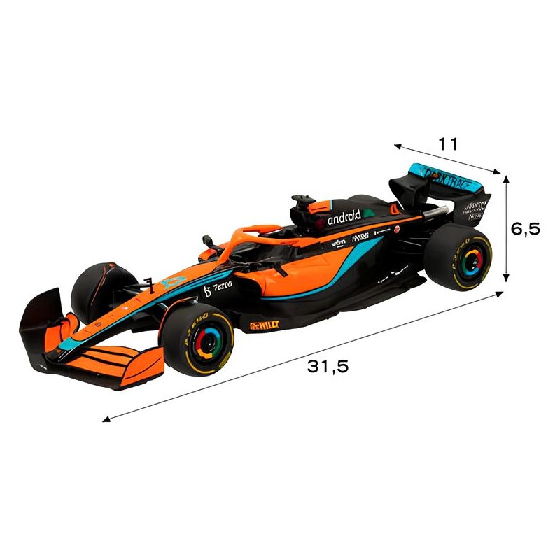 Coche teledirigido F1 McLaren MCL36 de Rastar a escala 1:18