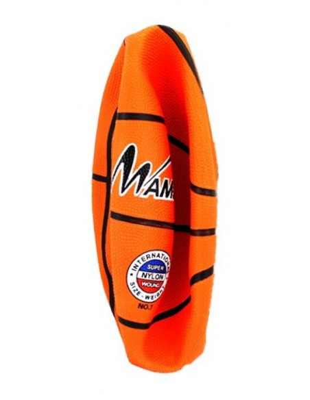 Balón deshinchado de baloncesto naranja marca Mambo fabricado en PVC de 24,6 cm de diámetro para niños y jóvenes