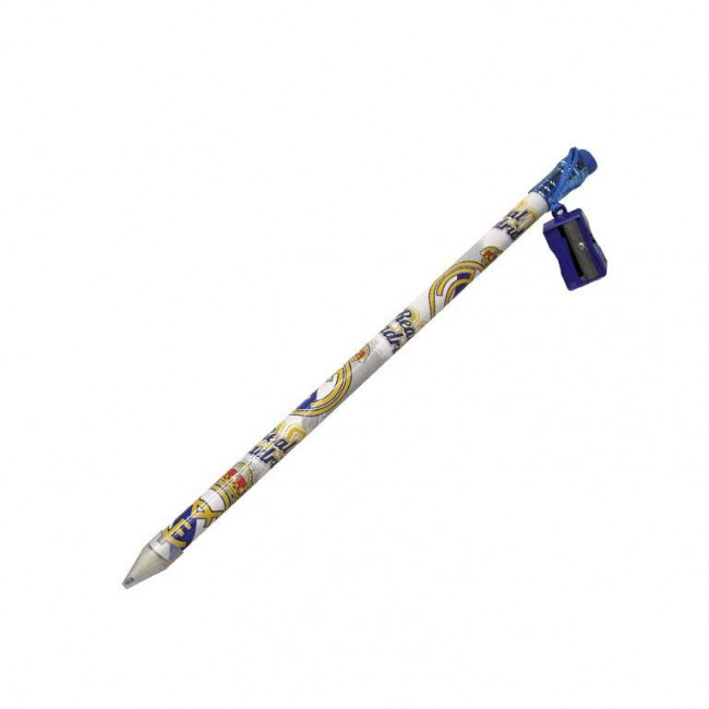 BOTE 24 LÁPICES JUMBO C/SACAPUNTAS REAL MADRID 33 CM.