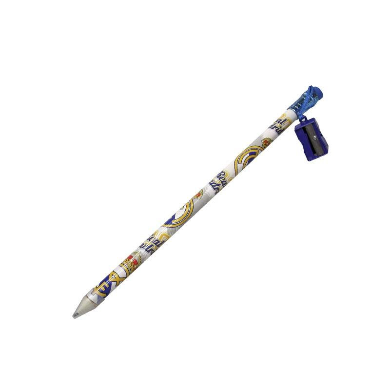 BOTE 24 LÁPICES JUMBO C/SACAPUNTAS REAL MADRID 33 CM.