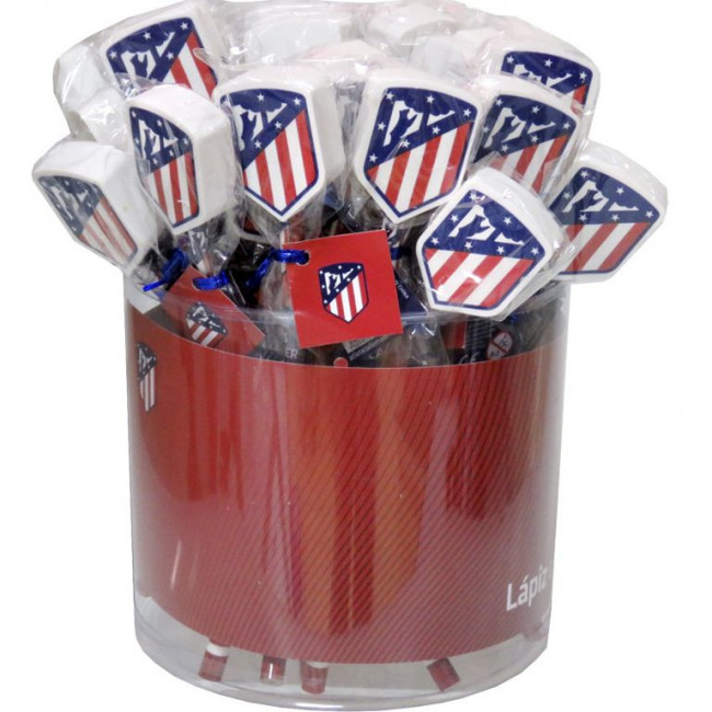 LÁPICES CON GOMA ESCUDO ATLÉTICO DE MADRID