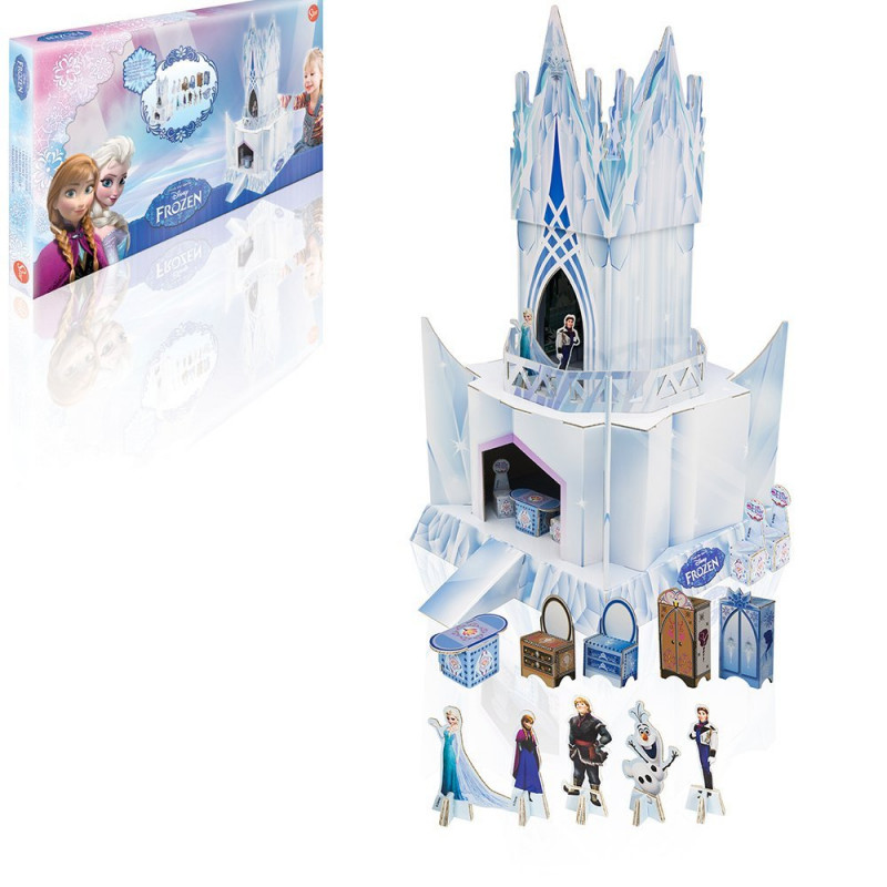 PALACIO DE HIELO CON FIGURAS Y ACCESORIOS FROZEN (PAPEL CARTÓN)
